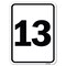 Signmission Sign with Number 13 Heavy-Gauge Aluminum Rust Proof Parking Sign A-1824-22909 - alternate 1